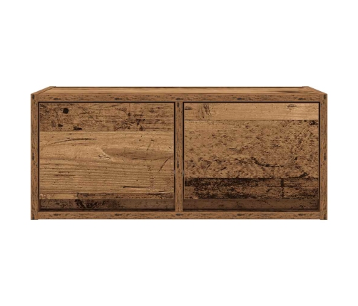 Mueble para TV madera contrachapada envejecida 60x31x25,5 cm