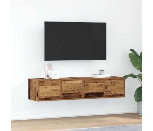 Muebles de TV 2 uds 60x31x25,5 cm Madera ingeniería envejecida