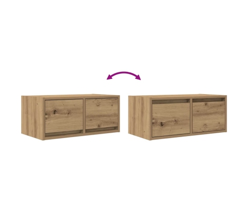 Muebles para TV 2 uds madera roble artisan 60x31x25,5 cm