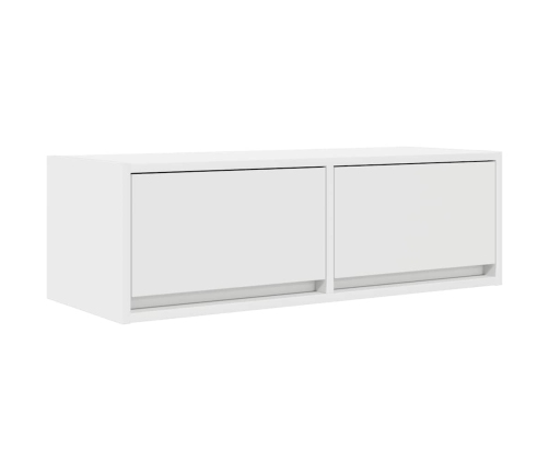 Mueble de TV de madera de ingeniería blanco 80x31x25,5 cm