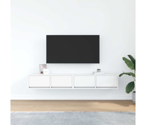 Muebles de TV 2 uds Blanco 80x31x25,5 cm Madera de ingeniería