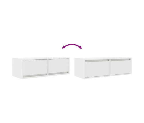 Muebles de TV 2 uds Blanco 80x31x25,5 cm Madera de ingeniería