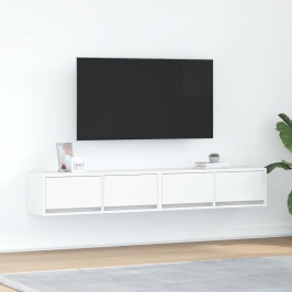 Muebles de TV 2 uds Blanco 80x31x25,5 cm Madera de ingeniería