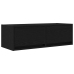 Mueble de TV de madera de roble negro 80x31x25,5 cm