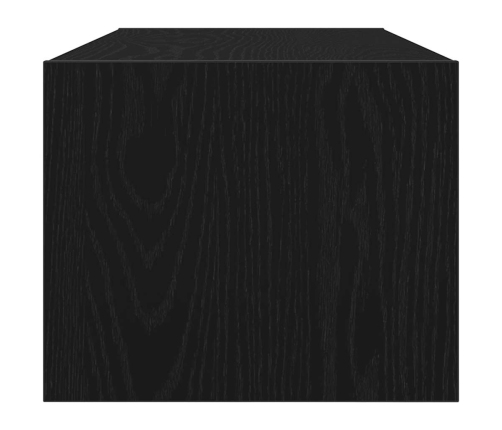 Mueble de TV de madera de roble negro 80x31x25,5 cm