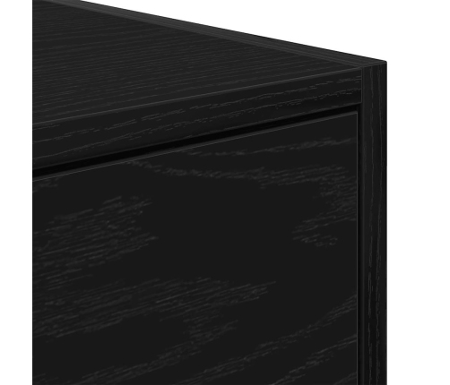 Muebles de TV 2 uds Roble Negro 80x31x25,5 cm Madera ingeniería