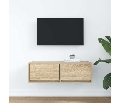 Mueble de TV de roble Sonoma 80x31x25,5 cm Madera de ingeniería