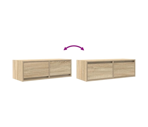 Mueble de TV de roble Sonoma 80x31x25,5 cm Madera de ingeniería