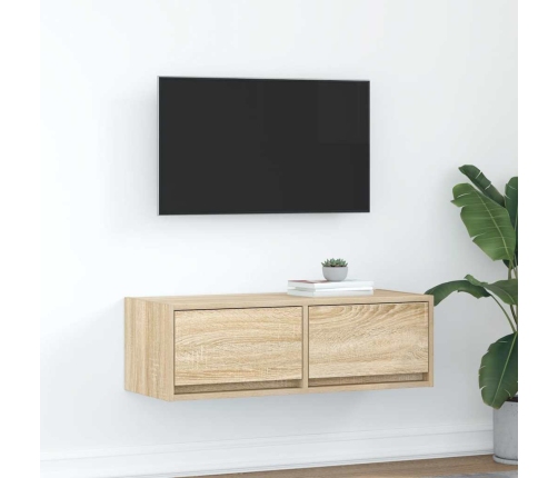 Mueble de TV de roble Sonoma 80x31x25,5 cm Madera de ingeniería