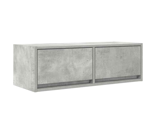 Mueble de TV de madera de ingeniería gris hormigón 80x31x25,5cm