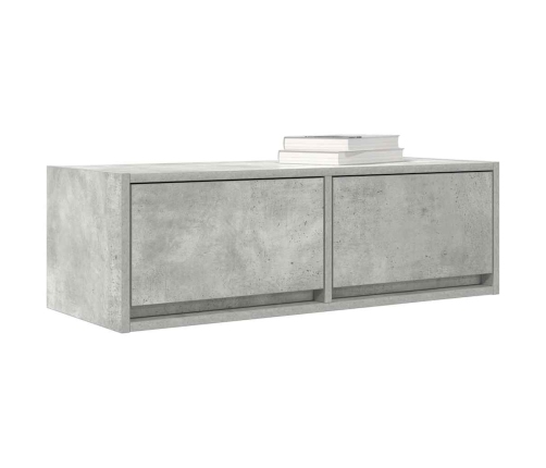 Mueble de TV de madera de ingeniería gris hormigón 80x31x25,5cm