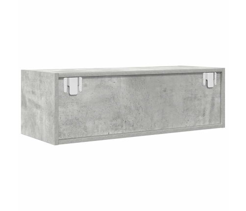 Mueble de TV de madera de ingeniería gris hormigón 80x31x25,5cm