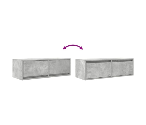 Muebles de TV 2uds madera ingeniería gris hormigón 80x31x25,5cm