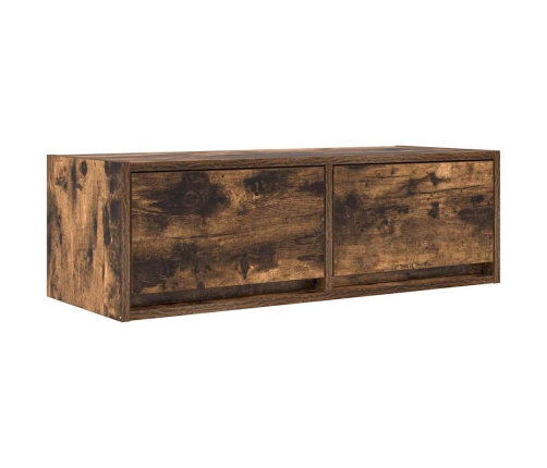 Mueble de TV de roble ahumado 80x31x25,5cm Madera de ingeniería