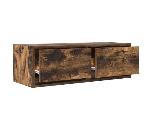 Mueble de TV de roble ahumado 80x31x25,5cm Madera de ingeniería