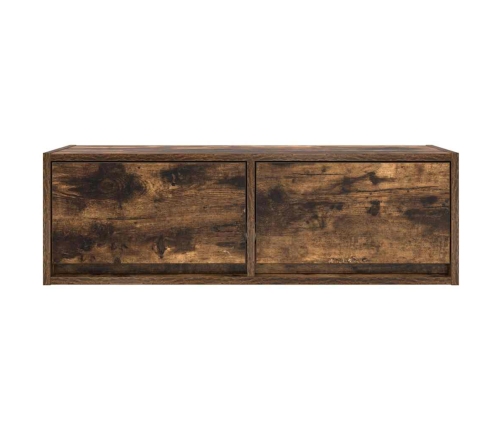 Mueble de TV de roble ahumado 80x31x25,5cm Madera de ingeniería