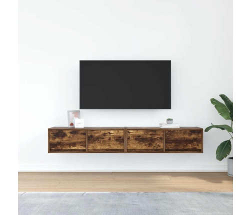 Muebles de TV 2 uds madera ingeniería color roble 80x31x25,5 cm