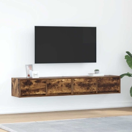 Muebles de TV 2 uds madera ingeniería color roble 80x31x25,5 cm