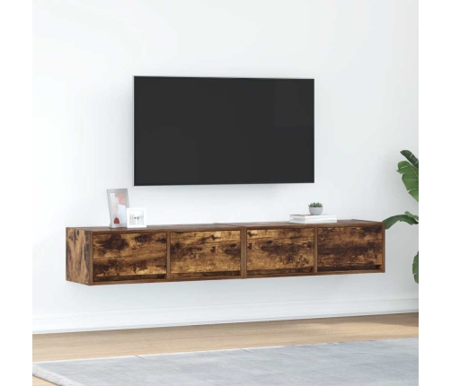 Muebles de TV 2 uds madera ingeniería color roble 80x31x25,5 cm