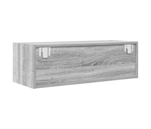 Mueble de TV madera de ingeniería gris Sonoma 80x31x25,5 cm