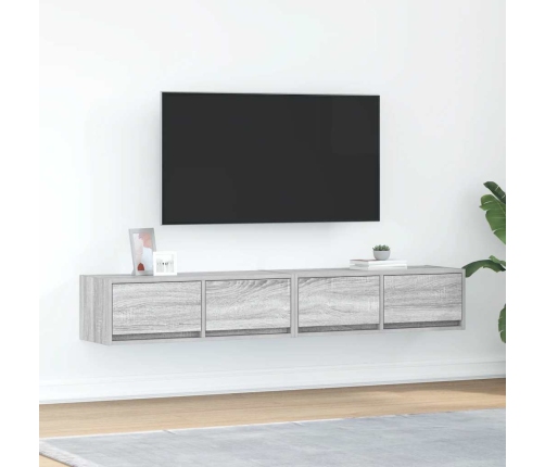 Muebles de TV 2 uds madera ingeniería gris Sonoma 80x31x25,5 cm