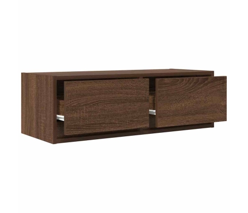 Mueble de TV madera contrachapada roble marrón 80x31x25,5 cm