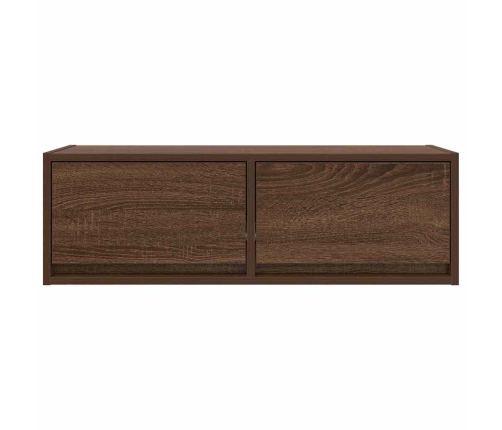 Mueble de TV madera contrachapada roble marrón 80x31x25,5 cm