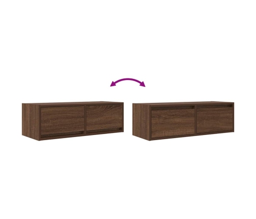 Muebles de TV 2uds Roble marrón 80x31x25,5 cm Madera ingeniería