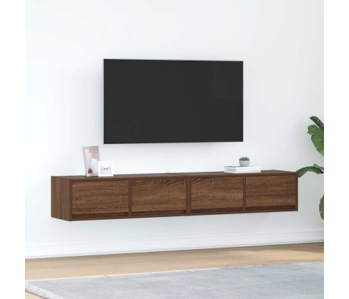 Muebles de TV 2uds Roble marrón 80x31x25,5 cm Madera ingeniería