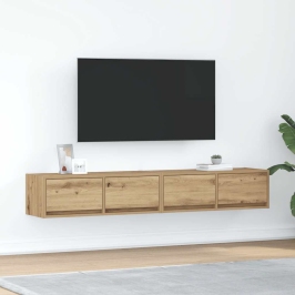 Muebles para TV 2 uds madera roble artisan 80x31x25,5 cm