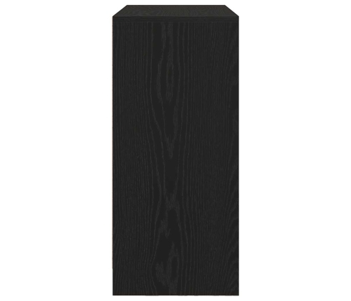 Aparador con cajón roble negro 80x34x76 cm madera de ingeniería