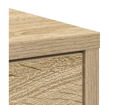 Aparador con cajón roble Sonoma 80x34x76 cm madera ingeniería