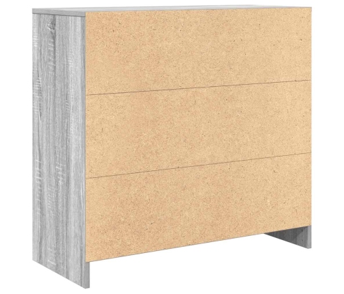 Aparador con cajón gris Sonoma 80x34x76 cm madera de ingeniería