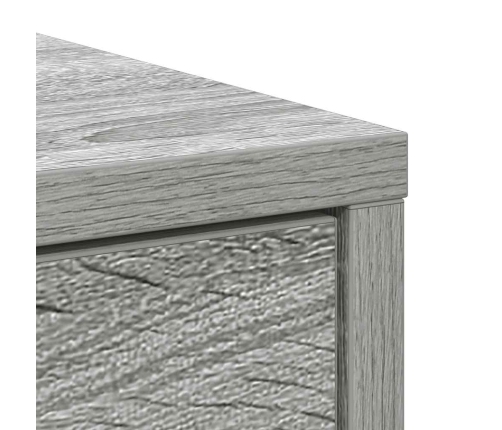 Aparador con cajón gris Sonoma 80x34x76 cm madera de ingeniería