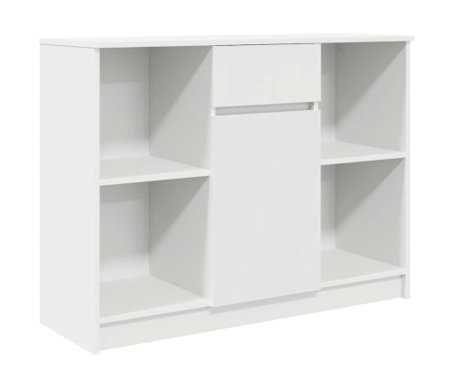 Aparador con cajón blanco 101x35x76 cm madera de ingeniería