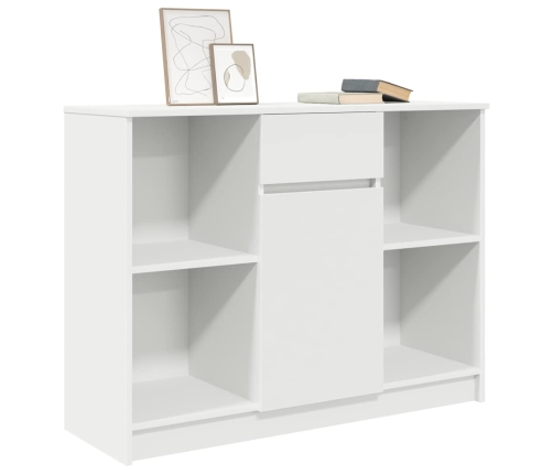 Aparador con cajón blanco 101x35x76 cm madera de ingeniería