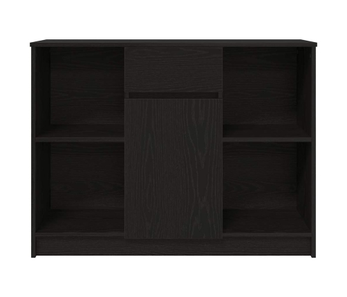 Aparador con cajón roble negro 101x35x76 cm madera ingeniería