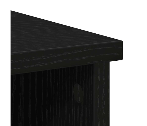 Aparador con cajón roble negro 101x35x76 cm madera ingeniería