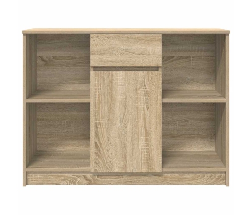 Aparador con cajón roble Sonoma 101x35x76 cm madera ingeniería