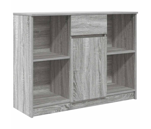 Aparador con cajón  Sonoma gris 101x35x76 cm madera ingeniería