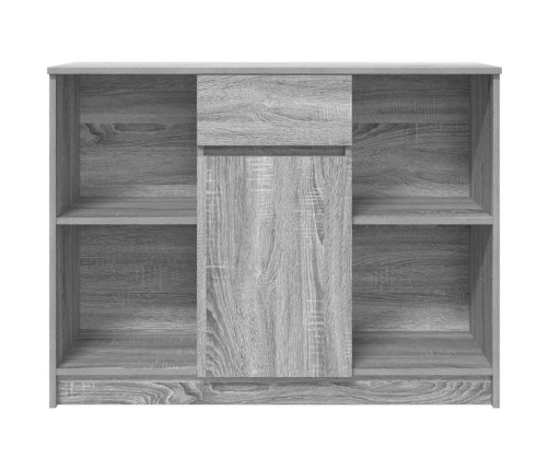 Aparador con cajón  Sonoma gris 101x35x76 cm madera ingeniería