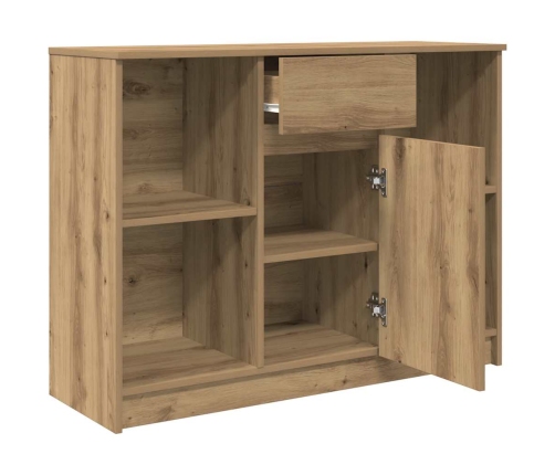 Aparador con cajón roble artisian 101x35x76cm madera ingeniería