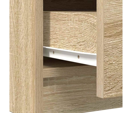 Aparador con cajón roble Sonoma 71x35x65 cm madera ingeniería