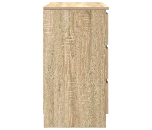 Aparador con cajón roble Sonoma 71x35x65 cm madera ingeniería