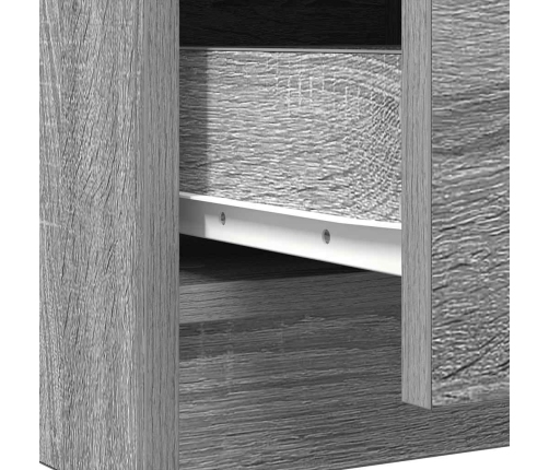 Aparador con cajón gris Sonoma 71x35x65 cm madera de ingeniería