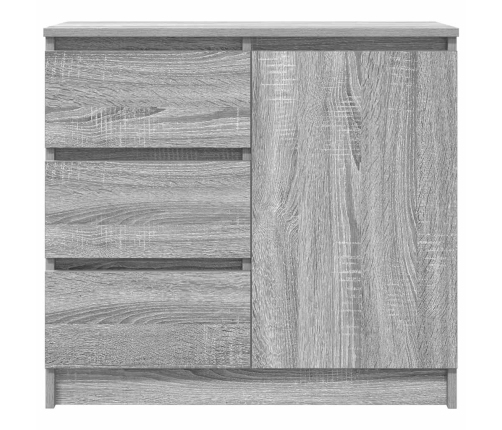 Aparador con cajón gris Sonoma 71x35x65 cm madera de ingeniería