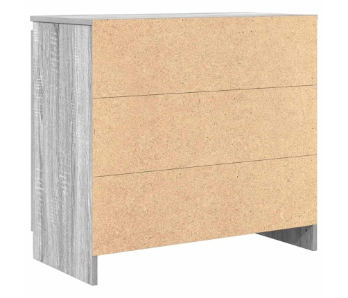 Aparador con cajón gris Sonoma 71x35x65 cm madera de ingeniería