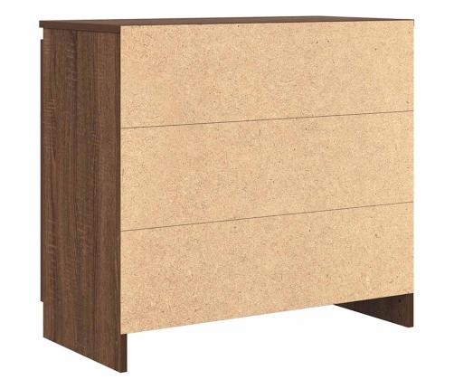 Aparador con cajón roble marrón 71x35x65 cm madera ingeniería