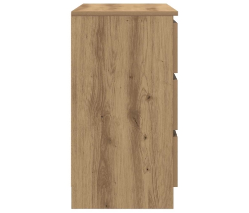 Aparador con cajón roble artesanal 71x35x65cm madera ingeniería