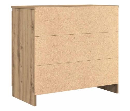 Aparador con cajón roble artesanal 71x35x65cm madera ingeniería